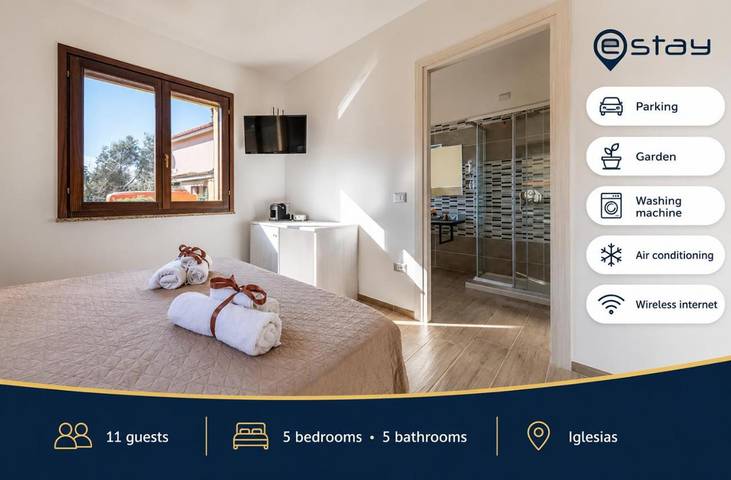 Chalet para 11 personas, con Terraza y Jardín en Iglesias