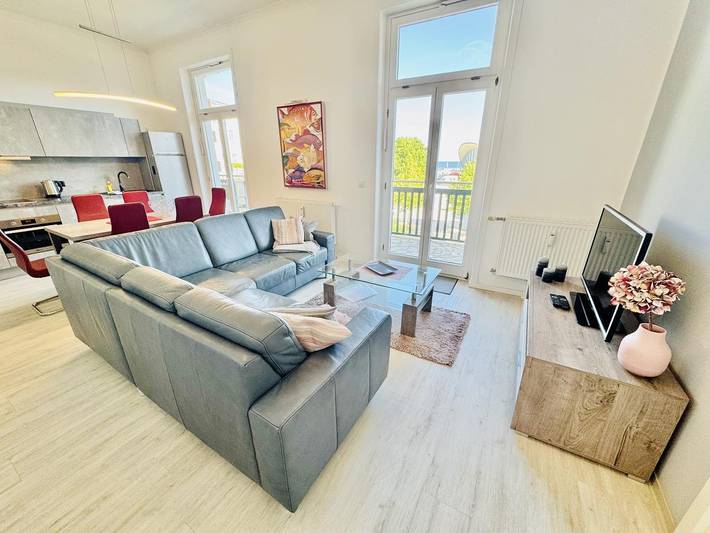 Ferienwohnung für 4 Personen, mit Balkon und Balkon/Terrasse sowie Meerblick in Warnemünde - 3