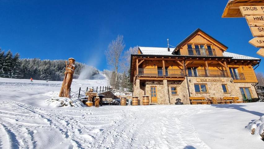 BnB für 3 Personen, mit Ausblick und Garten sowie Sauna, mit Haustier in Tschechien