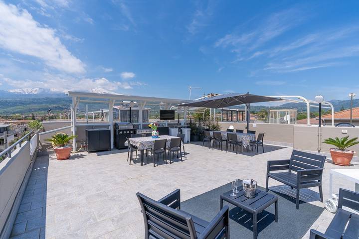 Ganze Wohnung, Ferienwohnung 'La Dolce Vita - Panoramico' mit Meerblick, Wlan und Klimaanlage in Fondachello, Mascali