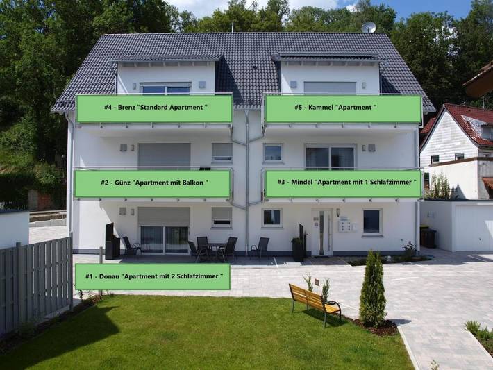 Ferienwohnung für 4 Personen, mit Balkon und Garten sowie Ausblick in Günzburg - 2