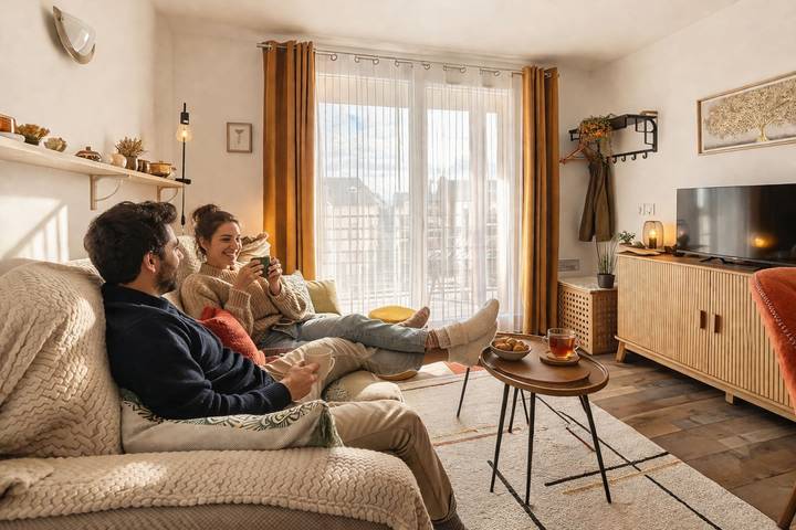 Ferienwohnung für 4 Personen, mit Balkon und Pool