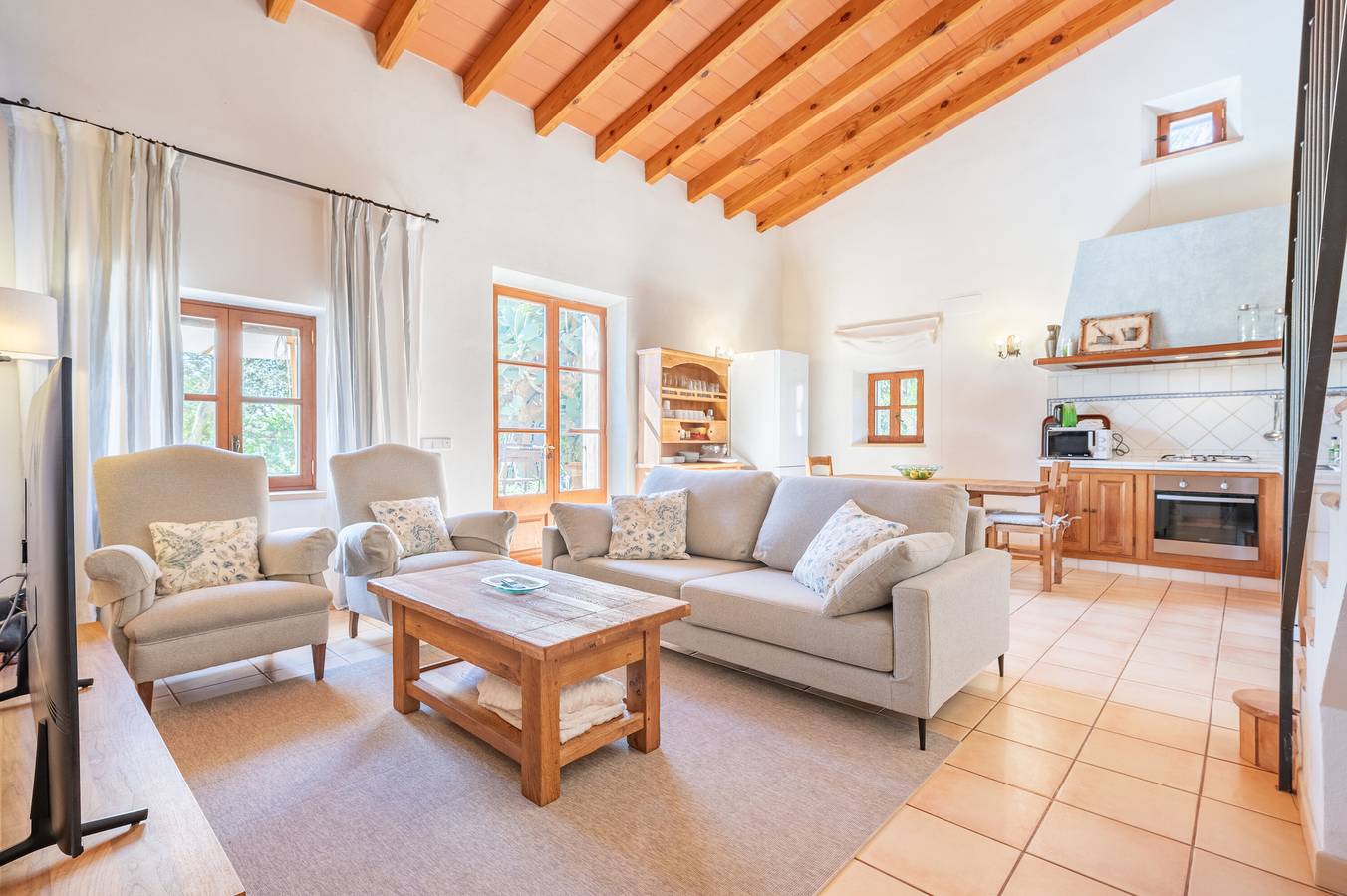 Villa 'Es Lledoner 2' mit Bergblick, Gemeinschaftspool und Wlan in Felanitx, Mallorca Süden
