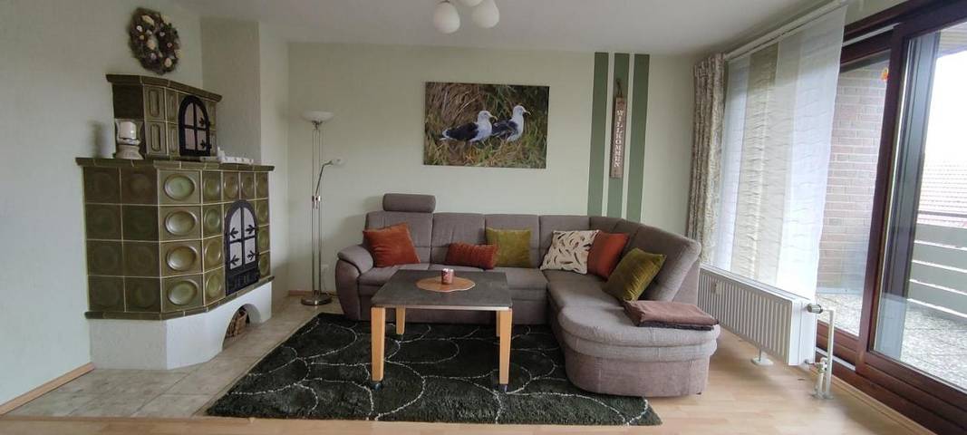 Ferienwohnung mit Meerblick für 3 Personen, mit Balkon und Terrasse sowie Garten und Seeblick