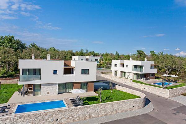 Designvilla mit Dachterrasse und Panoramablick in Karigador, Umag und Umgebung