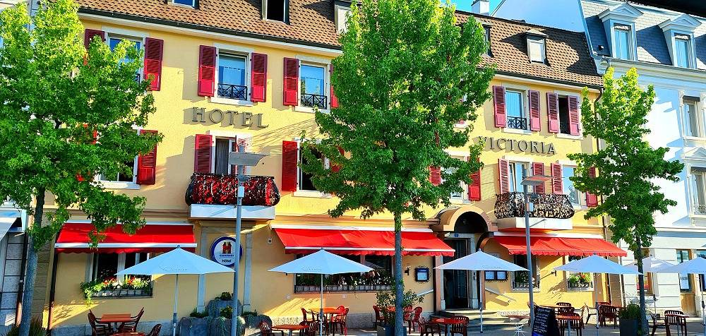 Hôtel Victoria - 2-Bettzimmer mit Badezimmer in Delémont, Kanton Jura