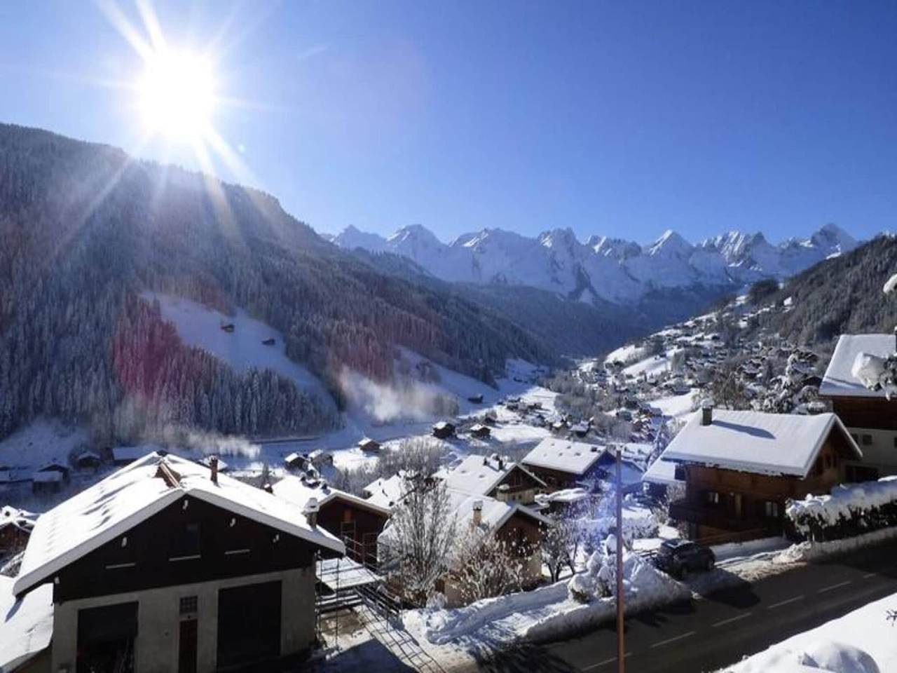 Ganze Wohnung, Studio in Grand-Bornand mit Bergblick in Le Grand-Bornand, Annecy und Umgebung