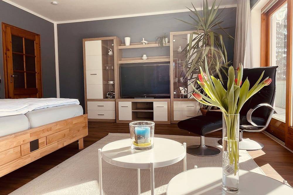 Ganze Wohnung, Mein.Gästehaus - Fewo 1 - ca. 45qm mit großer Sonnenterrasse in Haundorf, Fränkisches Seenland