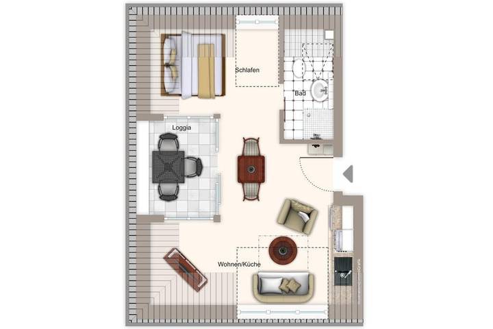 Ferienwohnung für 2 Personen, mit Balkon auf Wangerooge - 4