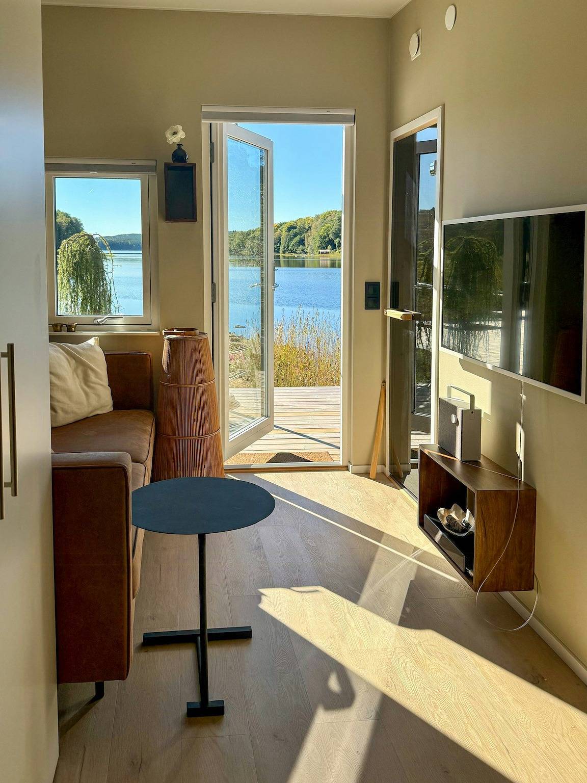 Mini-Haus mit Sauna bei der Schlossruine Sundholm in Borås, Västergötland