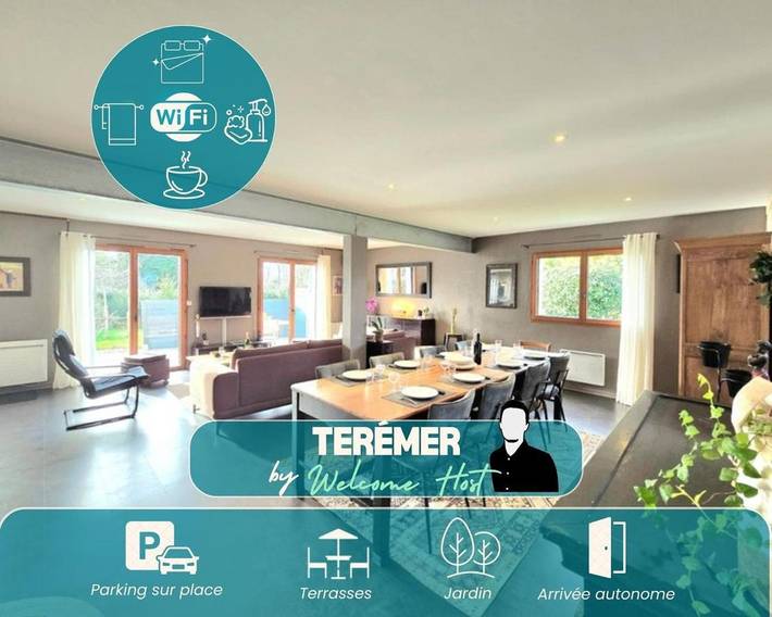 Maison d’hôte pour 8 personnes, avec terrasse et jardin