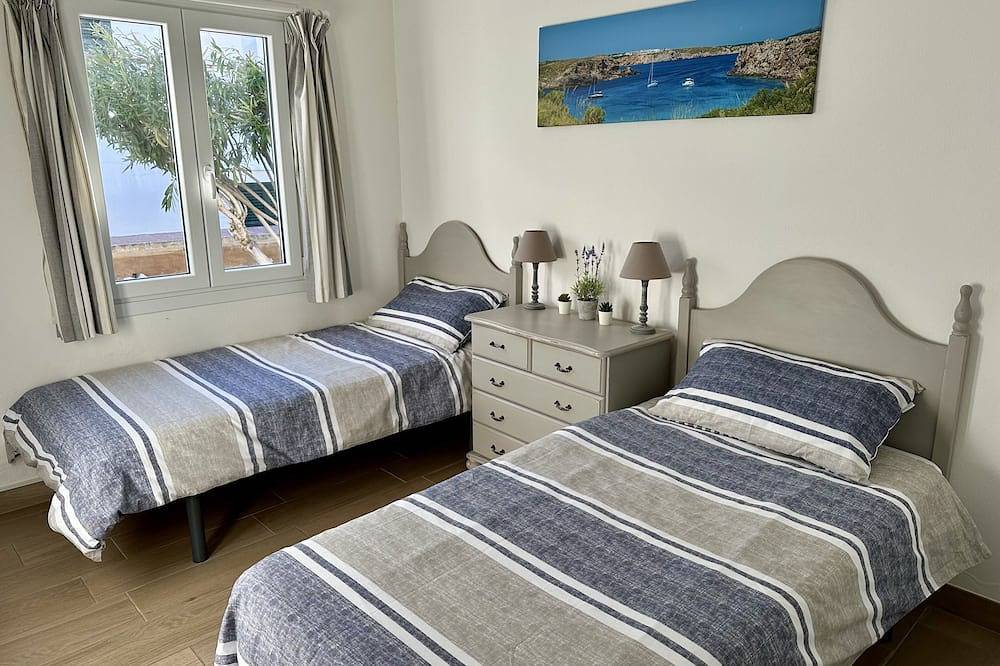250m from the stunning sandy beach, terrace overlooking the large pool. in Arenal d'en Castell, Es Mercadal