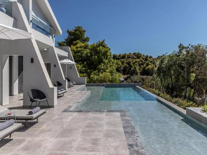 Dom wakacyjny dla 13 osób, z widok na ocean i ogród w Porto Heli