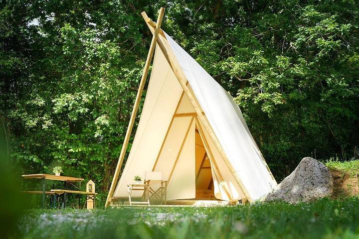 Camping für 4 Personen, mit Terrasse und Garten sowie Kinderpool und Pool in Kastilien-La Mancha