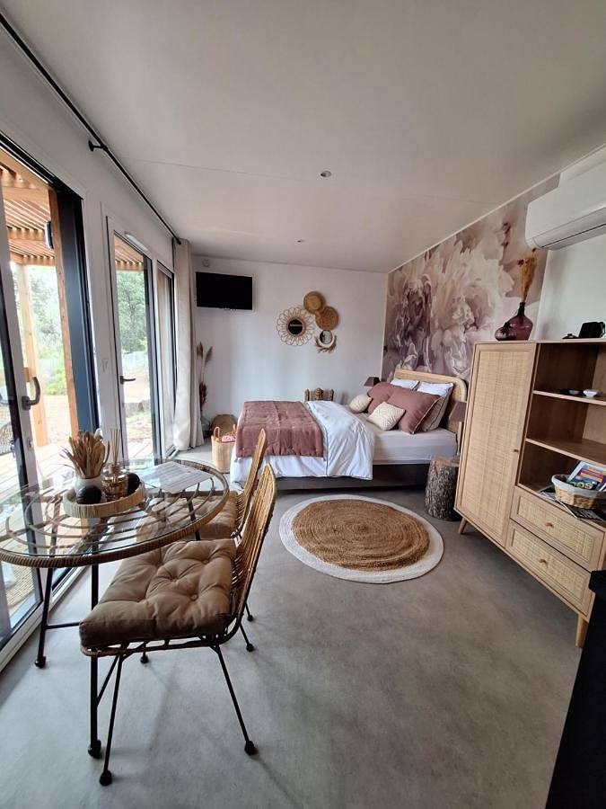 Maison de vacances pour 2 personnes, avec piscine ainsi que vue et jardin