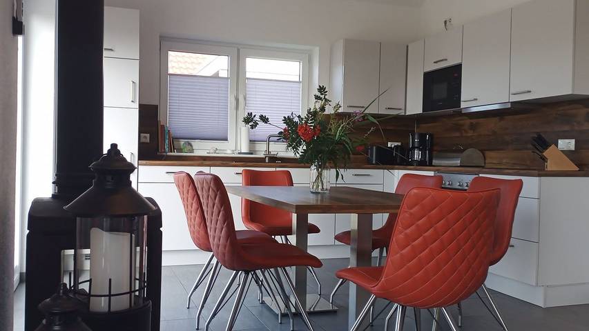 Ferienhaus mit Meerblick für 6 Personen, mit Garten am Jadebusen