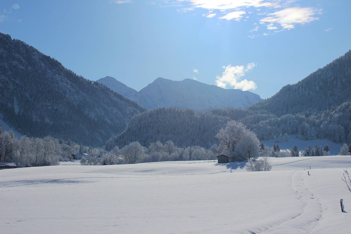 Allinger Hof inkl. Chiemgaukarte - Ferienwohnung Edelweiß 49qm, Balkon, Kochnische, 2 Schlafzimmer, 1 Wohnzimmer in Ruhpolding, Bayerische Alpen