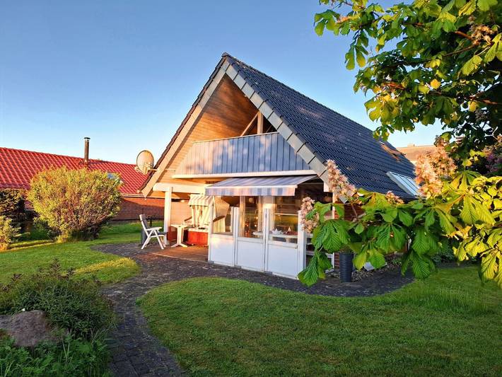 Ferienhaus für 4 Personen, mit Terrasse und Garten sowie Ausblick, mit Haustier in Schwansen