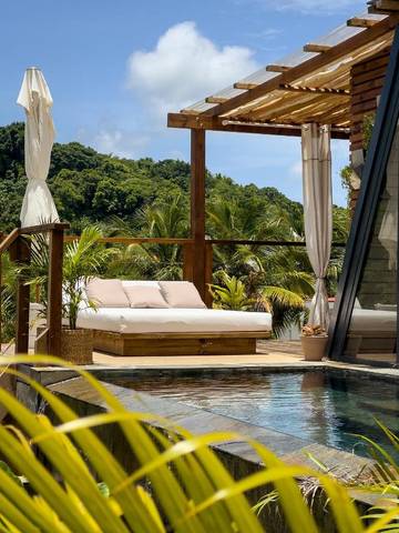 Tente pour 2 personnes, avec piscine et jardin en Martinique