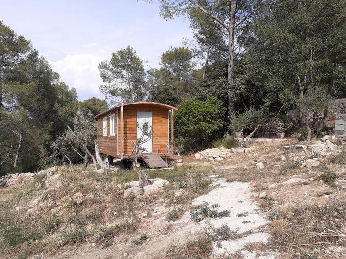 Camping pour 2 personnes, avec Terrasse ainsi que Jardin et Vue