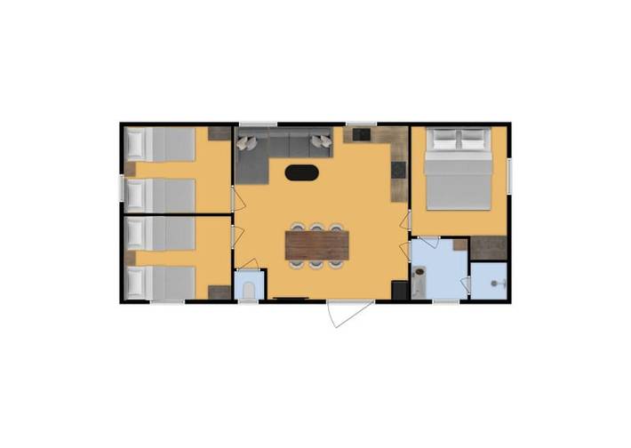 Caravane pour 6 personnes, avec balcon/terrasse ainsi que sauna et terrasse à Nant - 4