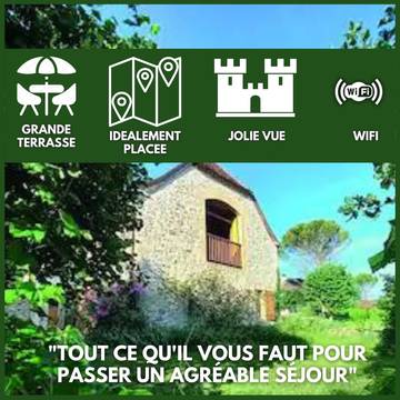 Gîte pour 4 personnes, avec jardin, adapté aux familles à Loubressac