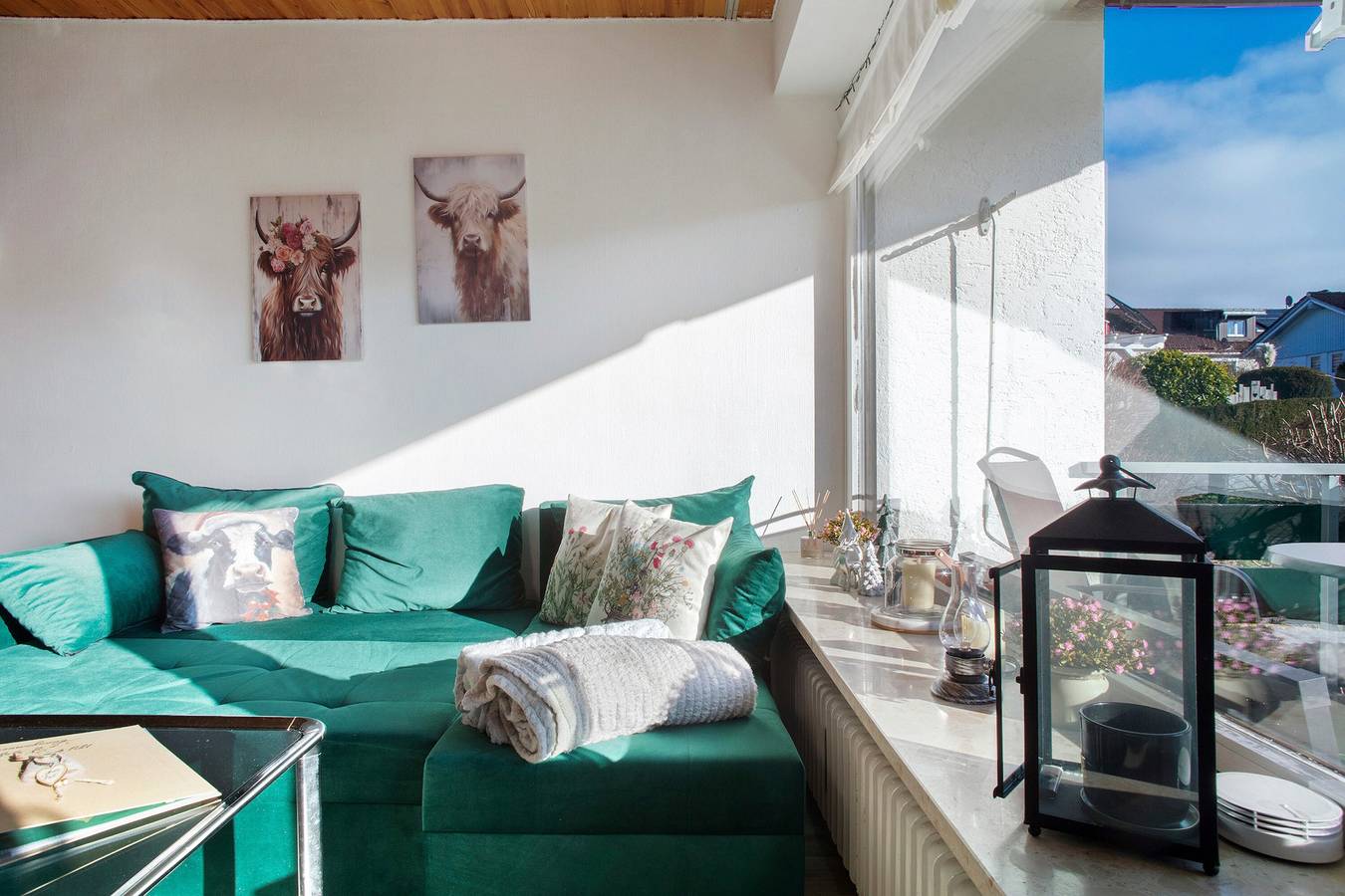Ganze Wohnung, Ferienwohnung 'Gute Zeit' mit Bergblick, privatem Garten und Wi-Fi in Weiler-Simmerberg, Bayerisch Schwaben