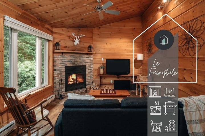 Gîte pour 5 personnes, avec jacuzzi ainsi que terrasse et sauna dans Saint Donat De Montcalm