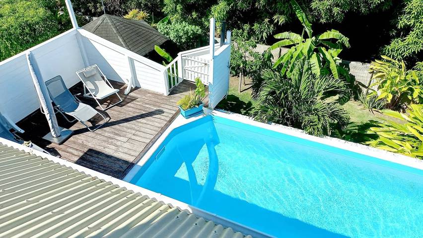 Appartement de vacances pour 2 personnes, avec piscine et jardin