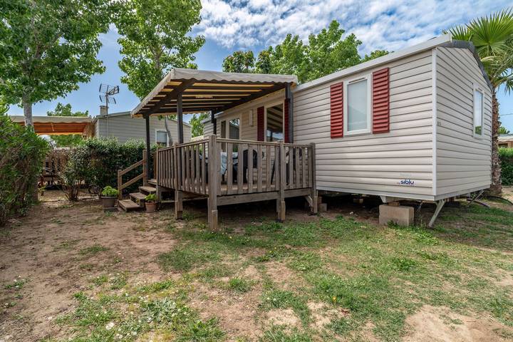 Camping für 6 Personen, mit Garten und Sauna in Sérignan