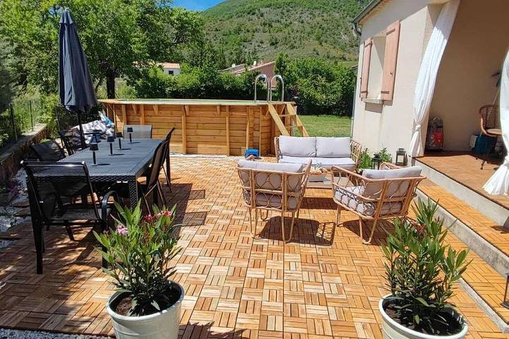 Maison de vacances pour 4 personnes, avec balcon et jardin, animaux acceptés