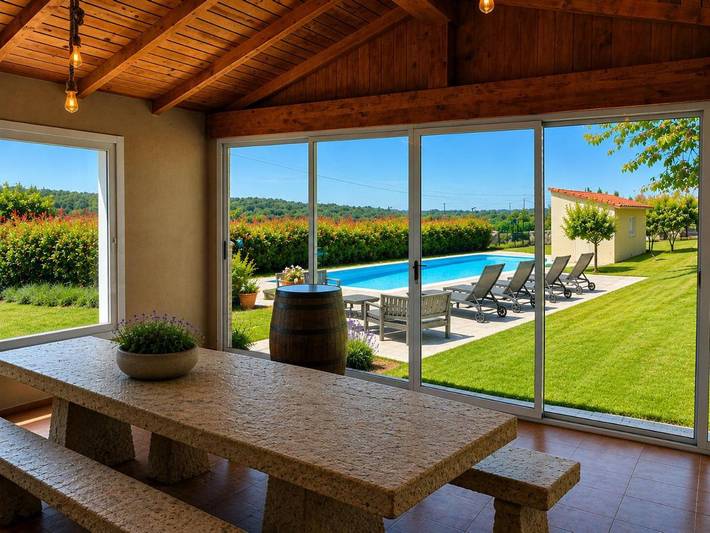 Casa rural para 2 personas, con Terraza y Jardín además de Piscina y Vistas en Silleda