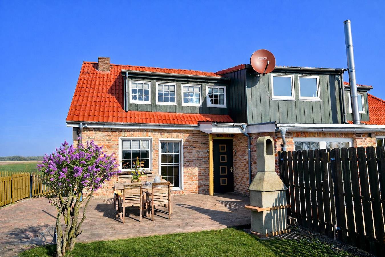 Ferienhaus "Huus ant Diek" mit privater Terrasse und Wlan in Ostermarsch, Nordseeküste