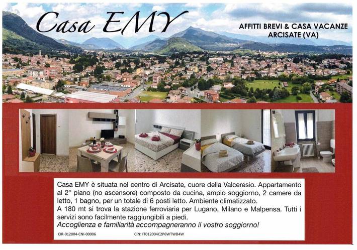 Appartamento per 6 persone, con Balcone e Terrazza nonché Giardino e Panorama a Arcisate