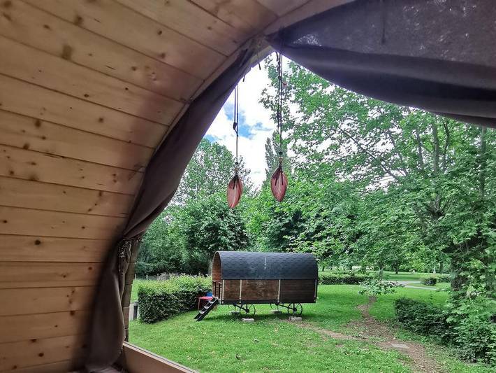 Camping du Val de Saône - Alojamiento 2 personas - Dúo Roulotte in Saint-Didier-sur-Chalaronne, Región de Bourg-en-Bresse