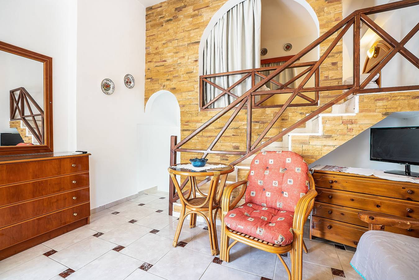Holiday Home 'Olympus Tilos Apt Double A2 ' with Mountain View, Wi-Fi and Air Conditioning in Rhodes