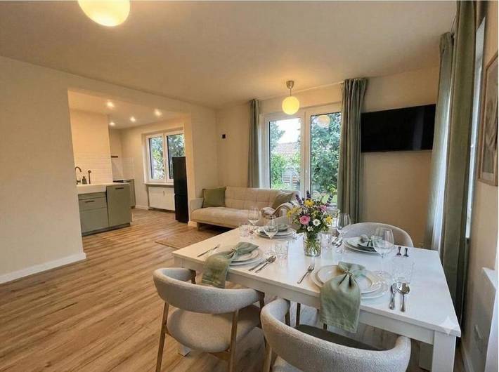Ferienwohnung für 3 Personen, mit Terrasse und Garten