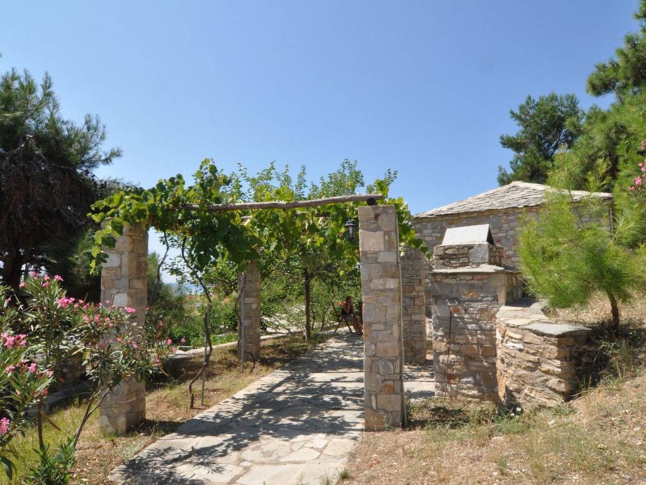 Studio mit Blick auf das Wasser in Limenaria, Thassos