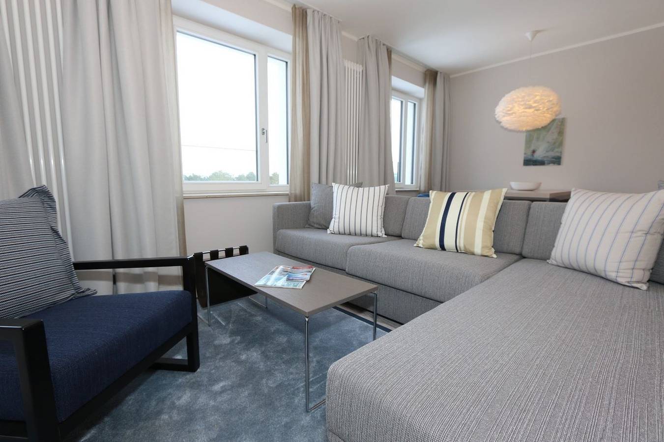 Ganze Wohnung, Fewo Meerzeit: Sonnige Fewo 100m² – 2 Schlafzimmer, Dachterrasse und Wellness in Prora, Binz