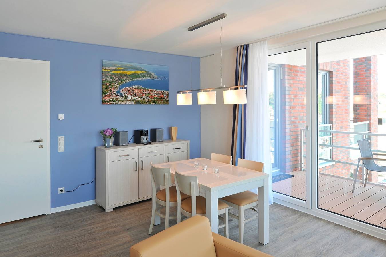 Ganze Ferienwohnung, Apartment 31 "Ankerplatz 31" Blickrichtung Binnenhafen West/Innenstadt/Seitlicher Meerblick in Eckernförde, Rendsburg-Eckernförde