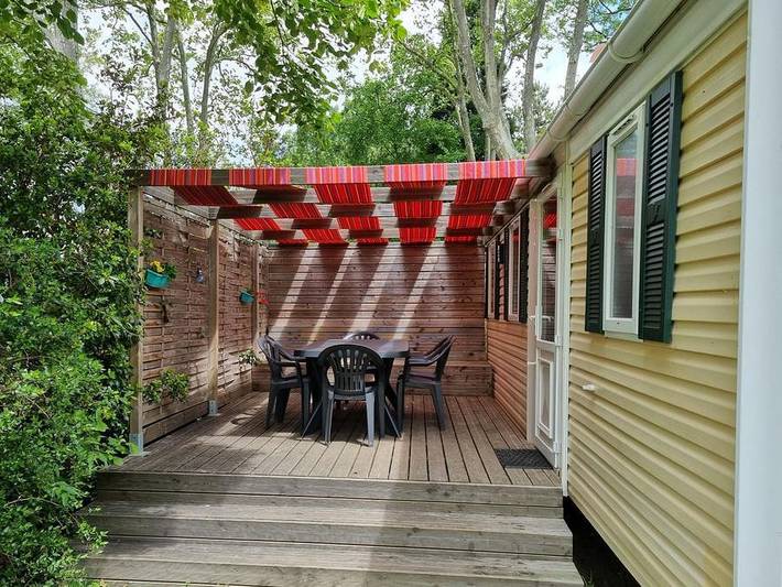 Camping Le Moulin Du Roy - Mobilheim 6 personen - Mobilheim Confort - 3 Schlafzimmer - 32m² in Revel, Lauragais