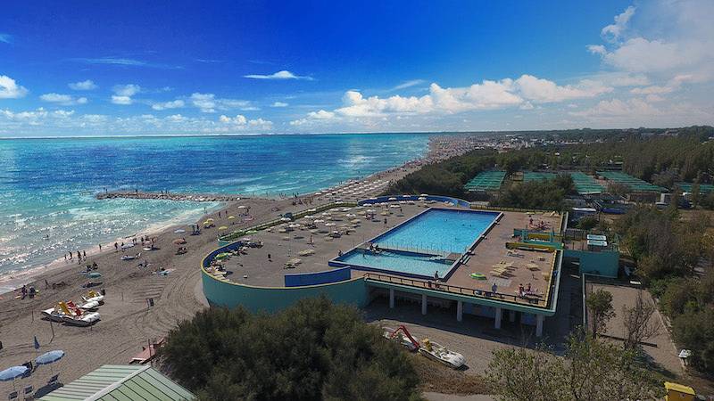 Ferienhaus mit Meerblick für 7 Personen, mit Garten und Kinderpool sowie Pool in Venetien