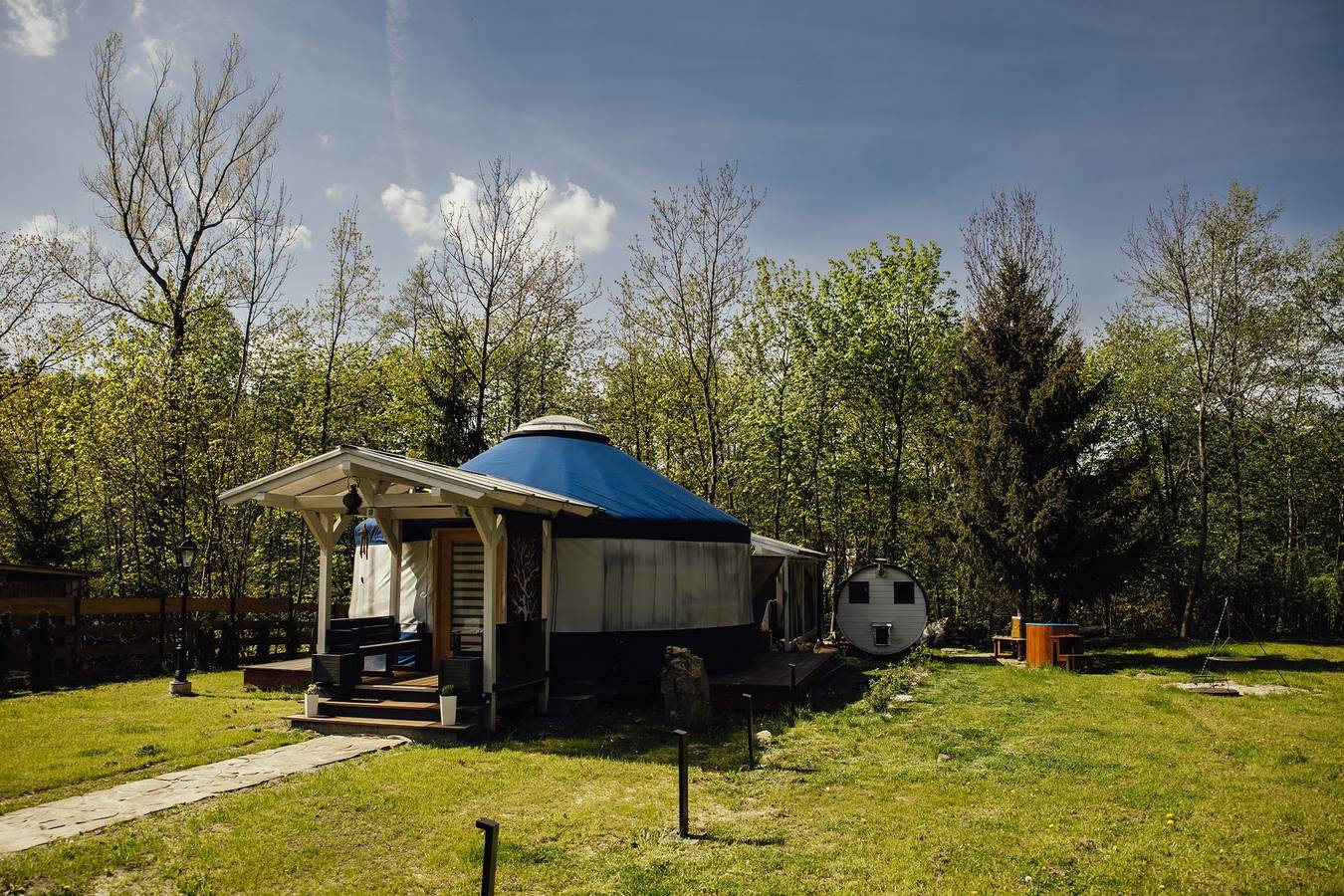 Slow Flow Glamp - sauna, pool and jacuzzi in Rzyki, Małopolska