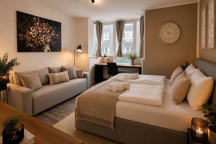 Nuju Rentals| Modern Studio|Parking lot | Close to the city center in Schildesche, Bielefeld