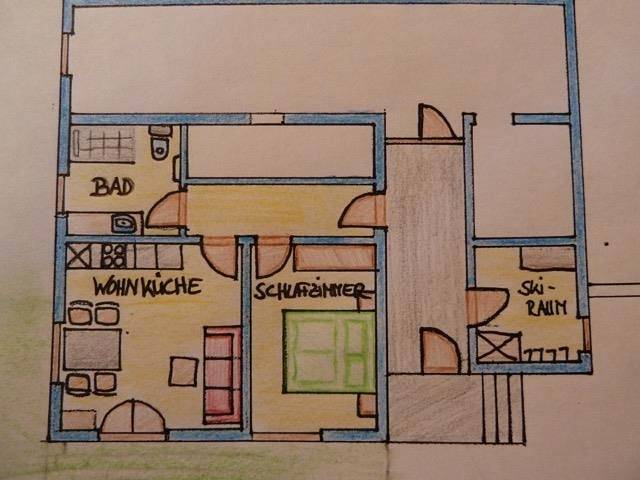 Ganze Ferienwohnung, Appartement/Fewo, Dusche, Wc, 1 Schlafraum in Sonnenkopf, Dalaas