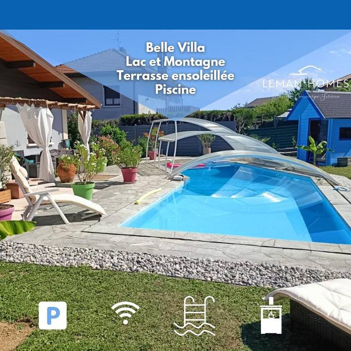 Villa pour 8 personnes, avec piscine ainsi que jacuzzi et jardin, adapté aux familles