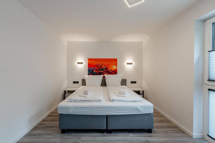 Ferienwohnung für 5 Personen, mit Terrasse und Garten sowie Ausblick