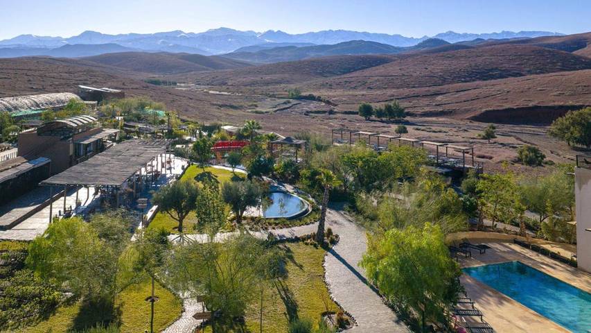 Maison d’hôte pour 2 personnes, avec jardin et piscine ainsi que bassin pour enfant et vue à Tahannaout