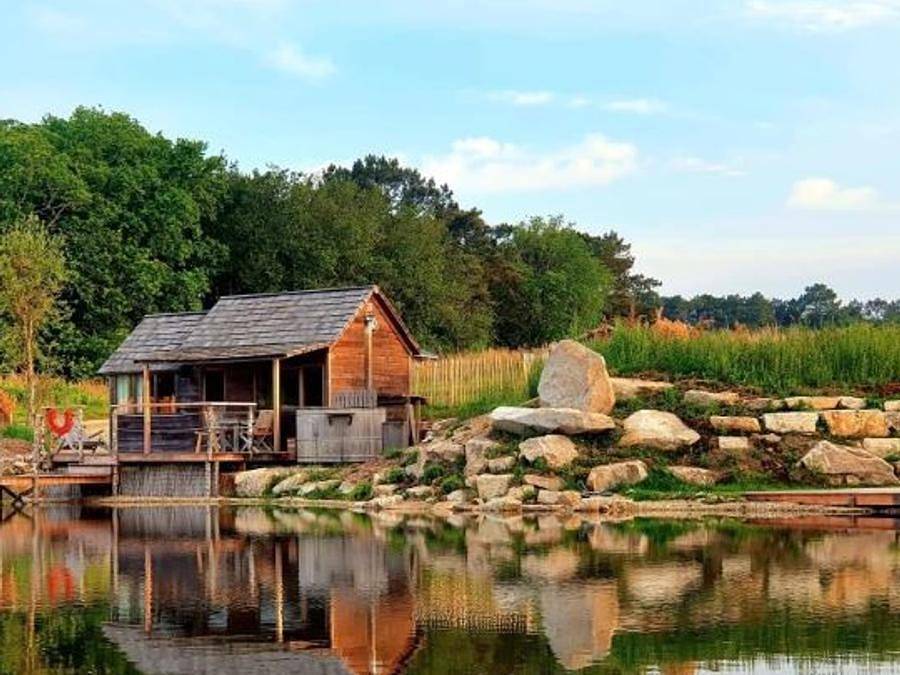 Domaine Dihan Evasion - Chalet 4 personnes - Cabane Spa au bord de l'eau in Ploemel, Côte des Mégalithes