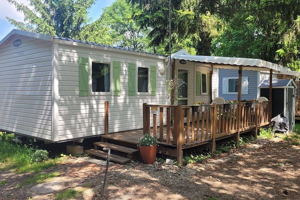 Mobilehome Verona, climatisée, Tv, Wifi, 15 min du Europa-Park! in Boofzheim, Région de Sélestat-Erstein